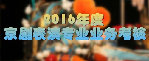 中国毛茸茸阴道视频国家京剧院2016年度京剧表演专业业务考...